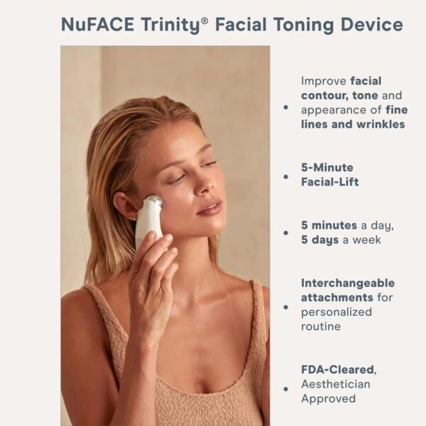 Массажер, гель NuFace, крем и аппликатор для микротоковой терапии лица (США) Набор NuFACE Trinity - obrazek 4